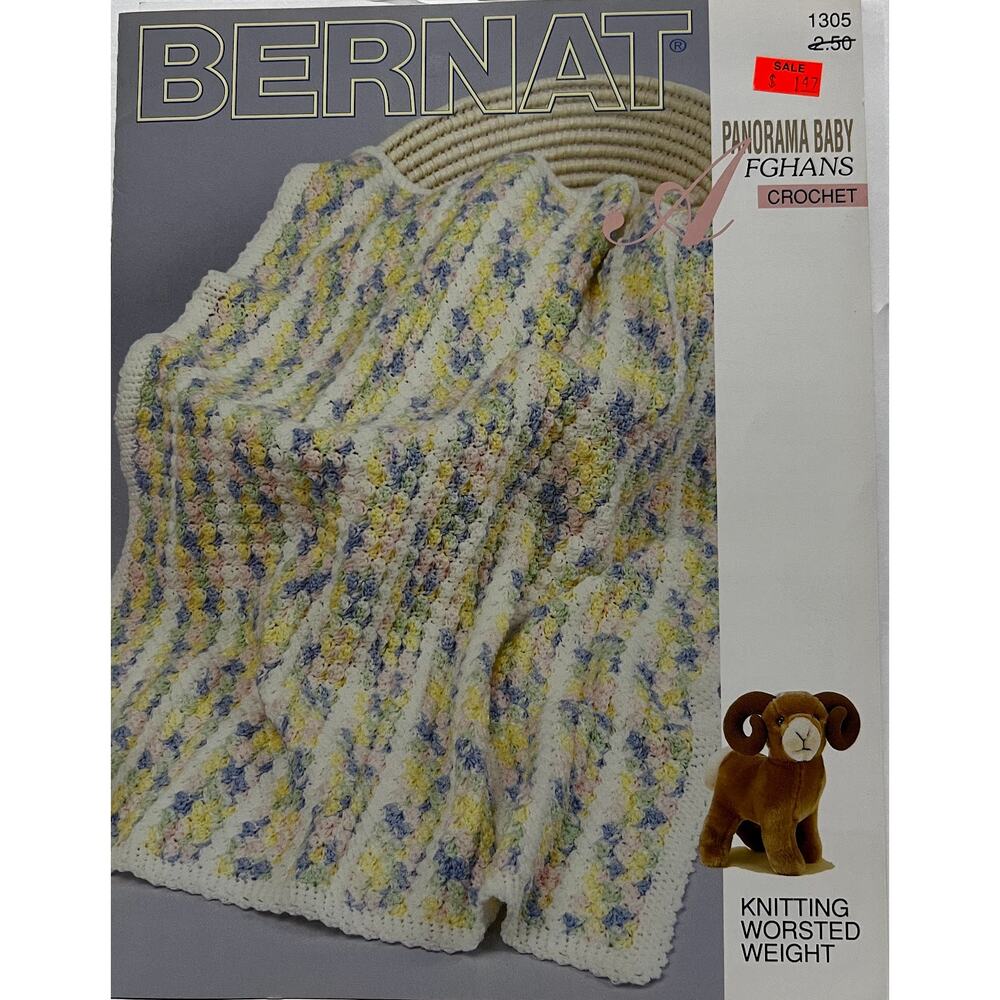 VTG Bernat Panorama Baby Afghans to Crochet 1305